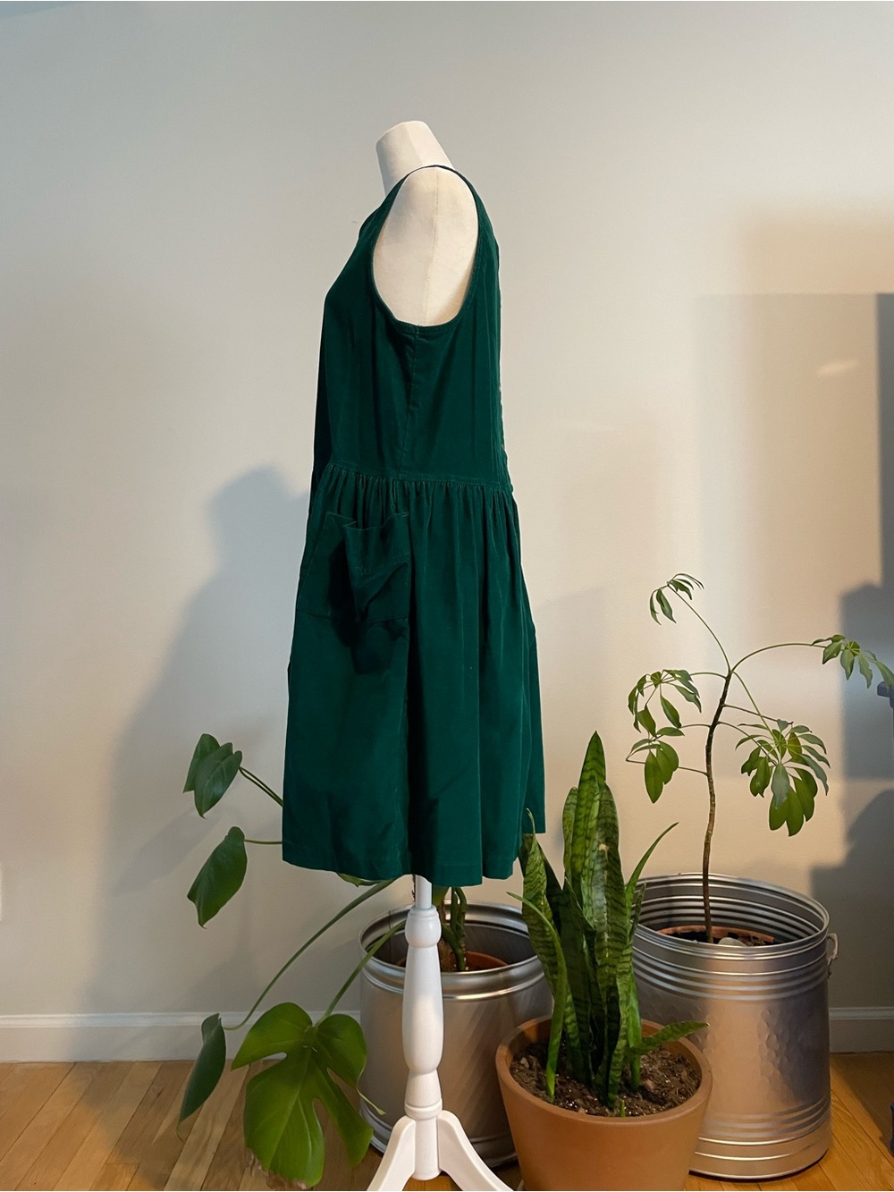 Vintage 70s OshKosh Corduroy Pinafore/Overalls Dress - Picture 6 of 7